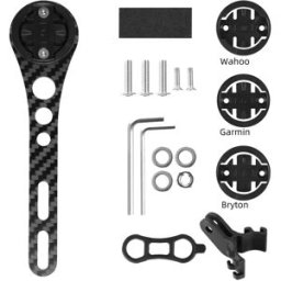 INF Support d'ordinateur de vélo en fibre de carbone pour Garmin, Wahoo, Bryton