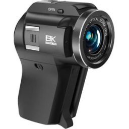 INF Appareil photo professionnel pour vlogs avec zoom optique 8x, zoom numérique 5x, écran IPS flip 3.0-inch et vidéo 5K/4K Le noir