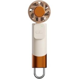 INF Ventilateur portable USB de bureau et à main - Mini ventilateur rechargeable haute puissance avec réglage multi-angle Beige