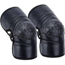 INF Genouillères d'hiver chaudes en cuir PU - Jambières de moto coupe-vent