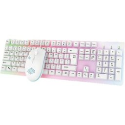 INF Combo Clavier et Souris Filaire - Clavier 104 Touches Toucher Mécanique, Résistant aux Éclaboussures, Souris DPI Réglable