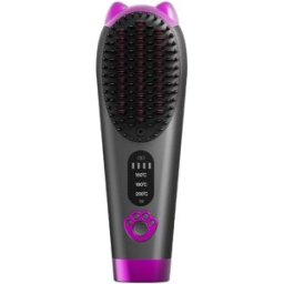 INF Brosse Lissante Électrique Sans Fil : Obtenez des Cheveux de Qualité Salon à la Maison Gris