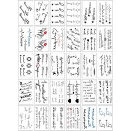 INF Tatouages Temporaires Chics - 30 Motifs Uniques