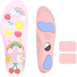 INF Protège-semelles à motif dessin animé compatible avec AirTag 1/2 - Support de semelle intérieure en PU, découpable, rose, 1 L
