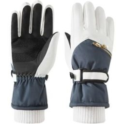INF Gants de ski tactiles - Gants d'hiver imperméables et isolés pour le cyclisme et les sports de neige Bleu