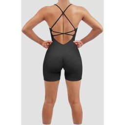 INF Combinaison de Yoga Sans Couture et Dos Nu - Noir M