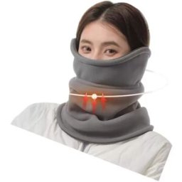 INF Cache-Cou de Cyclisme Épais en Polaire - Masque Thermique Coupe-Vent d'Hiver Gris