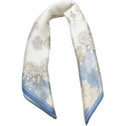 INF Élégant Foulard en Soie Florale - Soie de Mûrier 16 Momme