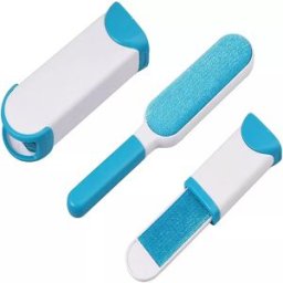 INF Brosse à peluches 2 pièces Blanc/bleu