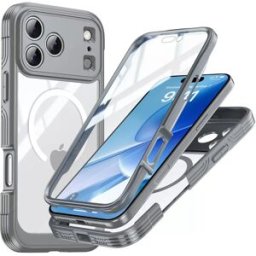 INF Coque de téléphone antichoc en verre 9H compatible avec iPhone 17 Pro - Protection intégrale