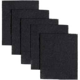 INF Lot de 5 pads filtrants pour hotte - Mousse de polyuréthane noire avec charbon actif, compatible avec Broan-NuTone BP58