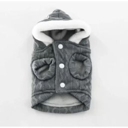 INF Pull Tricoté Chaud à Capuche pour Animaux - Protection Hivernale Confortable M