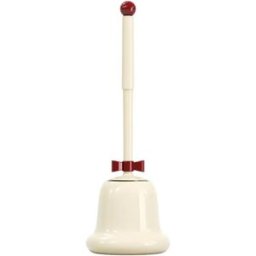 INF Brosse de Toilette Bell - ABS, Nettoyage sans Angle Mort avec Support Blanc