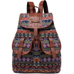 INF Sac à dos de style bohème Multicolore 1