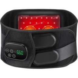 INF Ceinture lombaire élastique à vibration et lumière rouge - 660nm/850nm 36mW, rechargeable 5000mAh, néoprène