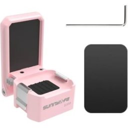 INF Fixation magnétique à libération rapide compatible avec Osmo Pocket 4/3 - 6 aimants, 180° réglable, adaptateur standard Rose