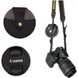 INF Étui de protection pour bouchon d'objectif d'appareil photo pour Canon S Le noir