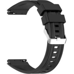 INF Bracelet de montre en silicone sans couture compatible avec Huawei GT6 Pro - Plusieurs couleurs disponibles Le noir
