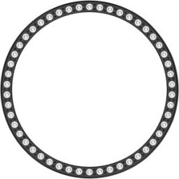 INF Boîtier de protection creux en PC noir avec diamants compatible avec Huawei Watch GT6 41MM