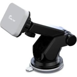INF Support de voiture magnétique carré avec ventouse - Bras télescopique, multi-articulations, compatibilité universelle Gris