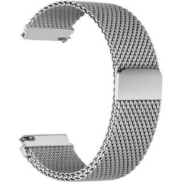 INF Bracelet de montre à boucle milanaise pour montres intelligentes Argent 22 mm