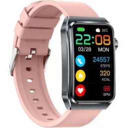 INF Smartwatch avec surveillance de la santé et appels Bluetooth - Écran 1.57" Rose