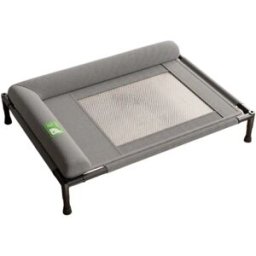 INF Lit surélevé double face pour chien – Surface cuir imperméable, mesh respirant, rembourrage PP, design surélevé S