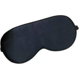 INF Masque de sommeil en soie, masque pour les yeux 100 % soie de mûrier Le noir