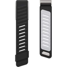 INF Bracelet en silicone pour montre Whoop Watch compatible avec Whoop 5.0, bracelet sportif confortable et ajustable Noir + gris clair