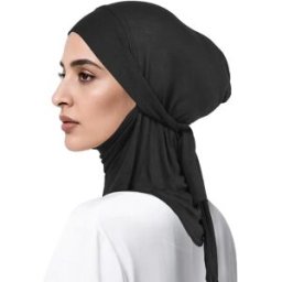INF Chapeau Foulard Polyvalent en Polyester - Protection Solaire, Chaleur et Style Le noir