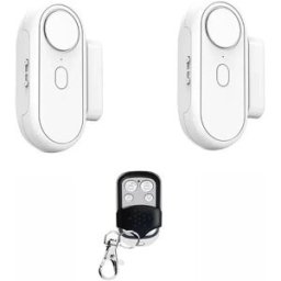 INF Alarme sans Fil pour Porte et Fenêtre avec Télécommande - 1 Capteur Magnétique de Porte et 2 Alarmes