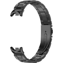 INF Bracelet Métal Compatible avec Xiaomi Mi Band 8/9/10 - Design à Barre à Ressort - Acier Inoxydable Le noir