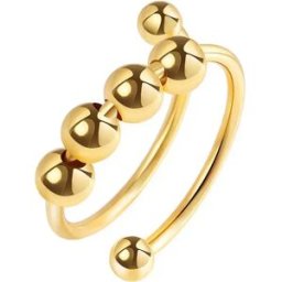 INF Bague anti-stress réglable en cuivre argent