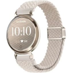 INF Bracelet compatible avec Garmin Lily2 14mm en nylon tissé avec boucle magnétique coulissante - Confort respirant Beige