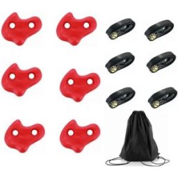 INF Kit d'entraînement escalade sur arbre standard (6 appuis) - Système modulaire ABS+Polyester Rouge