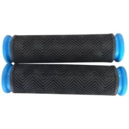 INF Poignées de guidon de vélo bleues bicolores - pack de 2