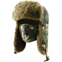 INF Chapka d'hiver doublée en polaire avec cache-oreilles pour temps froid Vert