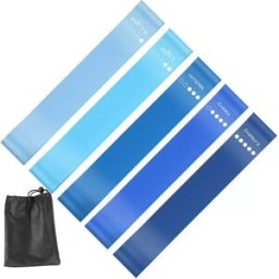 INF Bandes de Résistance Yoga Bleues - Ensemble de 5 Pièces pour Entraînement à Domicile et Fitness