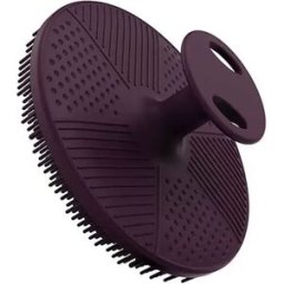 INF Brosse de bain exfoliante et massante en silicone - Nettoyant doux pour peau morte Vin rouge