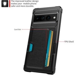 INF Étui Portefeuille Noir Élégant pour Google Pixel 7 Pro