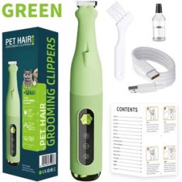 INF Tondeuse Électrique pour Animaux - Soin des Pattes et Toilettage Précis Vert