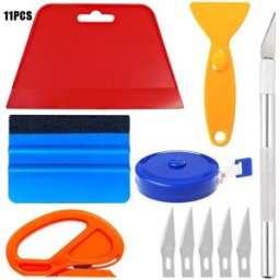 INF Kit d'outils d'application de film de teinte pour vitres de voiture 11 pièces - Ensemble d'installation professionnel