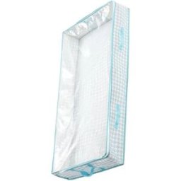 INF Sac de rangement sous le lit, organisateur de vêtements avec couvercle Bleu