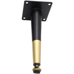 INF 4 pieds de meubles noirs et dorés coniques droits XL