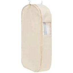 INF Housse de protection en satin pour vêtements, sac de rangement suspendu pour manteaux longs et robes Beige Grand
