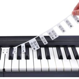 INF Etiquettes amovibles pour clavier de piano 88 touches Blanc
