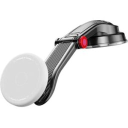 INF Support téléphone magnétique en silicone compatible avec MagSafe - Ventouse nano et boost sous vide, Anti-vibrations Blanc