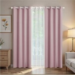 INF Ensemble de 3 Rideaux Occultants (132x160cm) - Draps Modernes et Élégants Assombrissant la Pièce Rose
