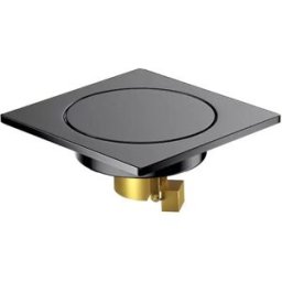 INF Siphon de sol rond invisible en cuivre gris canon avec noyau en cuivre - Anti-odeur et anti-insectes