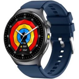 INF Smartwatch avec écran AMOLED, ECG, fréquence cardiaque et surveillance de l'oxygène sanguin Bleu